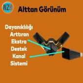 Mobilya Kanepe Çekyat Sehpa TV Ünitesi Koltuk Ayağı Baza Ayak Köşe 14 cm Siyah Altın thumbnail 6