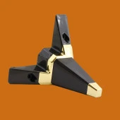 Mobilya Kanepe Çekyat Sehpa TV Ünitesi Koltuk Ayağı Baza Ayak Köşe 12 cm Siyah Altın thumbnail 5