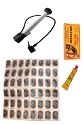 Bisiklet Tamir Yama Set Küçük Zımpara,pompa Ve Aparatları - 1