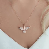 Vaoov 925 Ayar Gümüş Kanatlı Kolye thumbnail 7