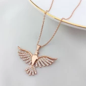 Vaoov 925 Ayar Gümüş Kanatlı Kolye thumbnail 4