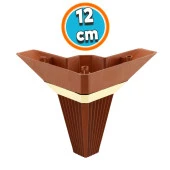 Mobilya Kanepe Çekyat Sehpa TV Ünitesi Koltuk Ayağı Baza Ayak Köşe 12 cm Ceviz Altın thumbnail 1