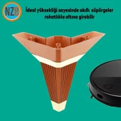 Mobilya Kanepe Çekyat Sehpa TV Ünitesi Koltuk Ayağı Baza Ayak Köşe 14 cm Ceviz Altın thumbnail 6