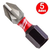 Milwaukee Bits Yıldız Uç Vidalama Matkap Ucu Pz2 x 25mm -5 Adet - 1
