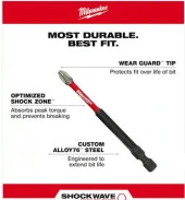 Milwaukee Bits Yıldız Uç Vidalama Matkap Ucu Ph2 x 90mm -2 Adet - 3