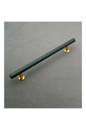 Mobilya Dolap Kulpu Mutfak Çekmece Kulpu Çizgili Dal Siyah Gold 128 mm ( 12,8 Cm ) 10 Adet thumbnail 1