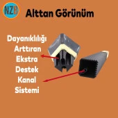 Mobilya Kanepe Çekyat Sehpa TV Ünitesi Koltuk Ayağı Baza Ayak 15 cm Siyah Altın thumbnail 5