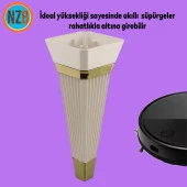 Mobilya Kanepe Çekyat Sehpa TV Ünitesi Koltuk Ayağı Baza Ayak 15 cm Krem Altın thumbnail 3