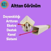 Mobilya Kanepe Çekyat Sehpa TV Ünitesi Koltuk Ayağı Baza Ayak 15 cm Krem Altın thumbnail 5