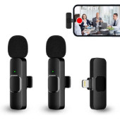 K9 iPhone için Lightning Kablosuz Tak Çalıştır Yaka Mikrofonu - 2