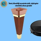 Mobilya Kanepe Çekyat Sehpa TV Ünitesi Koltuk Ayağı Baza Ayak 15 cm Ceviz Altın thumbnail 3