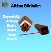 Mobilya Kanepe Çekyat Sehpa TV Ünitesi Koltuk Ayağı Baza Ayak 15 cm Ceviz Altın thumbnail 4