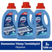 Domestos Yüzey Temizleyici Okyanus Maksimum Hijyen Tüm Yüzeyler İçin 1500 ML x 3 Adet - 1