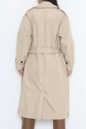 Kemerli Trençkot Vizon - 11613.683. - 8