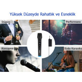 TechTic Vhf Kablosuz Mikrofon Profosyonel Cami Okul Otobüs Sunum Düğün Alıcılı El Mikrofonu Karaoke - 3