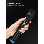 TechTic Vhf Kablosuz Mikrofon Profosyonel Cami Okul Otobüs Sunum Düğün Alıcılı El Mikrofonu Karaoke - 11