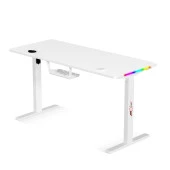 xDrive Rüzgar Yükseklik Ayarlı RGB Oyuncu & Çalışma Masası Beyaz (140x60) thumbnail 5