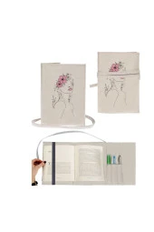 Flower Women Nakışlı Kitap - Tablet - Ebook Çantası / Kılıfı - 1