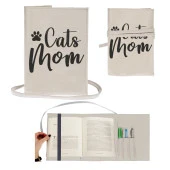 Cats Mom Nakışlı Kitap - Tablet - Ebook Çantası / Kılıfı - 1