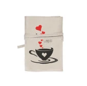 Coffee Cup Love Nakışlı Kitap - Tablet - Ebook Çantası / Kılıfı - 3