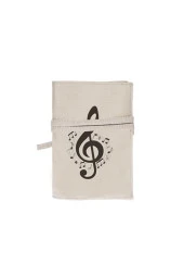Müzik Notaları Nakışlı Kitap - Tablet - Ebook Çantası / Kılıfı - 3