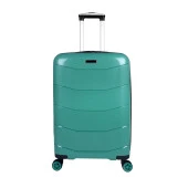 Bagacar Ultra Hafif Kırılmaz Silikon 3lü Set Valiz Yeşil+ETİKET HEDİYELİ! - 3