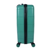 Bagacar Ultra Hafif Kırılmaz Silikon 3lü Set Valiz Yeşil+ETİKET HEDİYELİ! - 5