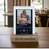 Kişiye Sevgiliye Özel Fotoğraflı, Sözlü ve Barkodlu Spotify Masaüstü Plak - 3