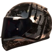 Ls2 Rapıd Spy Mat Siyah-Beyaz Kask (Siyah+Beyaz Cam) thumbnail 1