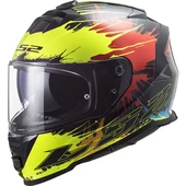 LS2 STORM DROP SİYAH-SARI-KIRMIZI KASK - 1
