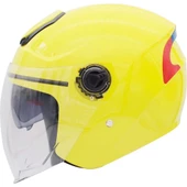 RSV 618 YELLOW GÜNEŞ VİZÖRLÜ YARIM KASK - 1
