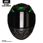MTS M-801-SNAKE LEAD GREEN GÜNEŞ VİZÖRLÜ KASK (SİYAH CAMLI) - 2