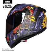 MTS M-201-SNAKE ZOMBIES ORANGE KASK thumbnail 1
