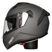 MTS M-801-SNAKE DARK GREY GÜNEŞ VİZÖRLÜ KASK - 1