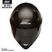MTS M-910 MAT SİYAH GÜNEŞ VİZÖRLÜ KASK (SİYAH CAMLI) - 4