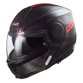 LS2 SCOPE HAMR MAT SİYAH-KIRMIZI KASK - 1