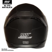 MTS M-910 MAT SİYAH GÜNEŞ VİZÖRLÜ KASK (SİYAH CAMLI) - 2