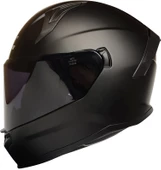 MTS M-910 MAT SİYAH GÜNEŞ VİZÖRLÜ KASK (SİYAH CAMLI) - 1