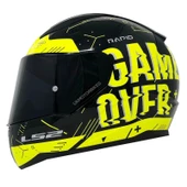 LS2 RAPID PLAYER SARI KASK (SİYAH+ŞEFFAF CAM) - 1