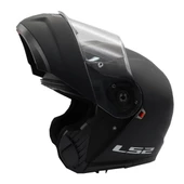 LS2 Strobe 2 Mat Siyah Çene Açılır Motosiklet Kaskı - 1
