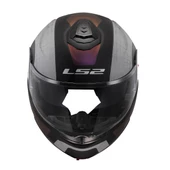 LS2 STROBE 2 ORION MAT SİYAH-MOR-MAVİ ÇENE AÇILIR KASK - 2