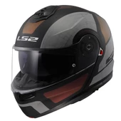 LS2 STROBE 2 ORION MAT SİYAH-MOR-MAVİ ÇENE AÇILIR KASK - 1