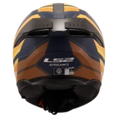 LS2 STREAM 2 VINTAGE MAT NAVY MAVİ-TURUNCU-KAHVERENGİ KASK - 4