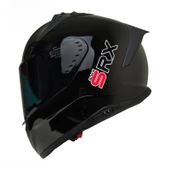 MTS M-201-SNAKE PARLAK SİYAH GÜNEŞ VİZÖRLÜ KASK - 1