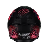 LS2 STREAM 2 JUNGLE MAT SİYAH-MAVİ-PEMBE KASK - 4
