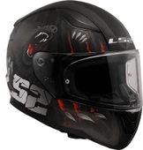 LS2 RAPID 2 CLAWN MAT SİYAH-KIRMIZI KASK - 4