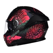 LS2 STREAM 2 JUNGLE MAT SİYAH-MAVİ-PEMBE KASK - 3