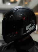LS2 RAPID 2 CLAWN MAT SİYAH-KIRMIZI KASK (SİYAH+ŞEFFAF CAM ) - 3