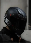 LS2 RAPID 2 CLAWN MAT SİYAH-KIRMIZI KASK (SİYAH+ŞEFFAF CAM ) - 2