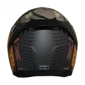 MTS M-910 MAT SİYAH-GRİ-SARI GÜNEŞ VİZÖRLÜ KASK (GRİ CAMLI) thumbnail 2